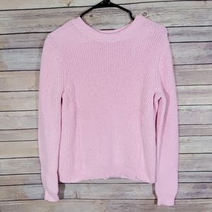 GAP neon pink marbled cable knit sweater pull over